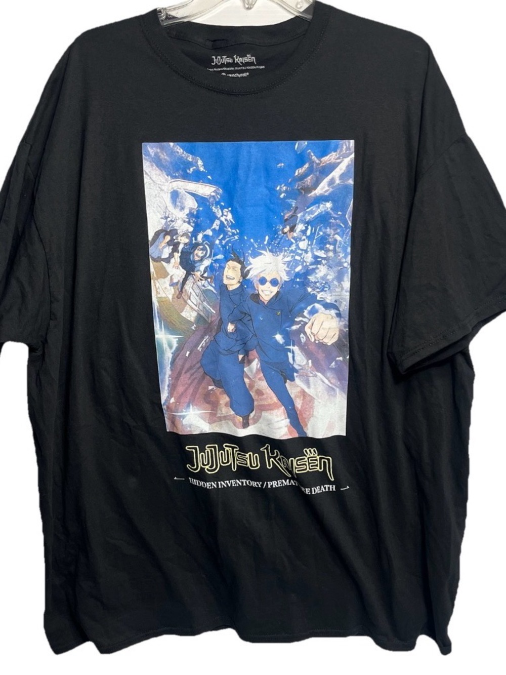 JuJuTsu Kaisen T- shirt Size 2XL black anime movie show promo, Crunchyroll